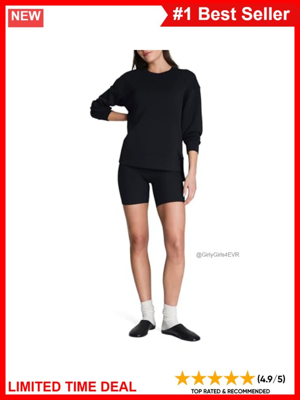 SPANX AirEssentials Crewneck Tunic Long Sleeve Lightweight Knit Top